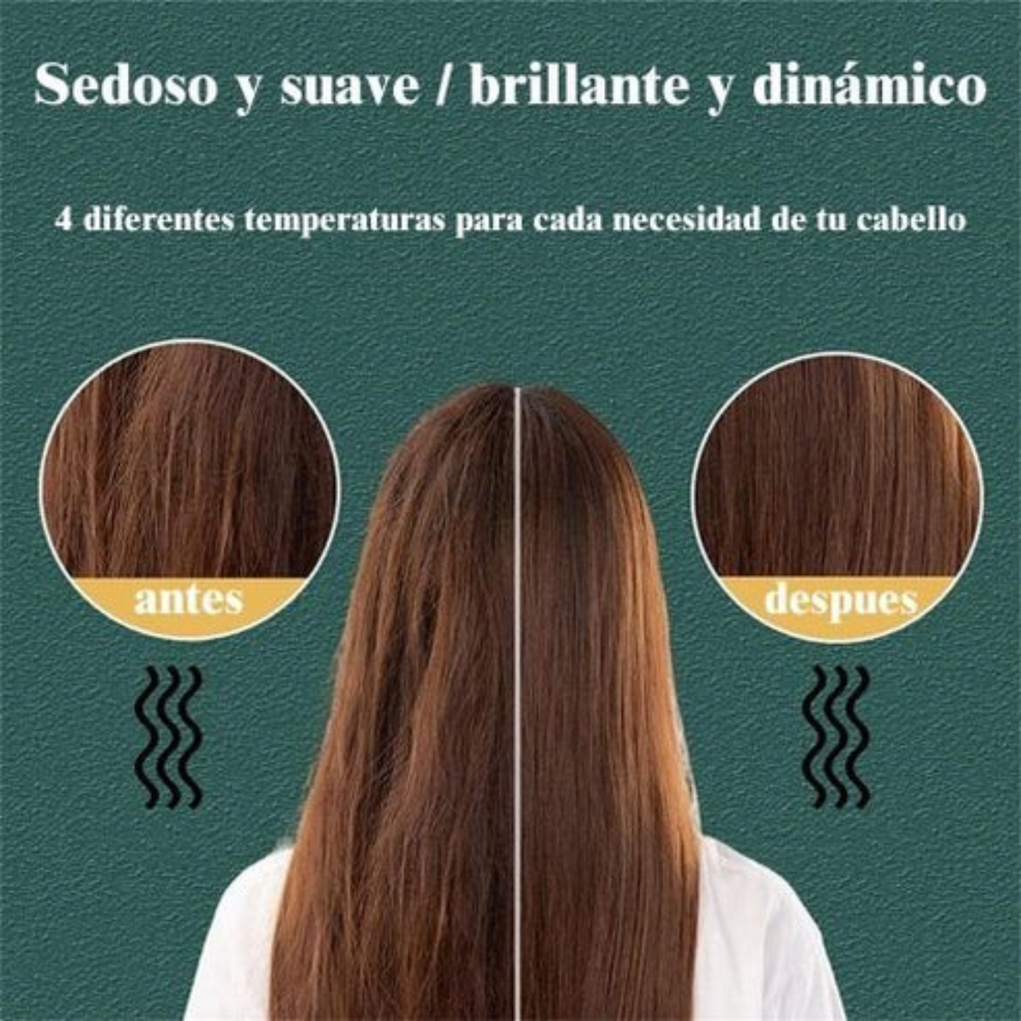 Cepillo Alisador Rizador Multifuncional - Un solo producto que reemplaza todas tus herramientas y cuida tu cabello mientras te hace sentir segura y hermosa.”