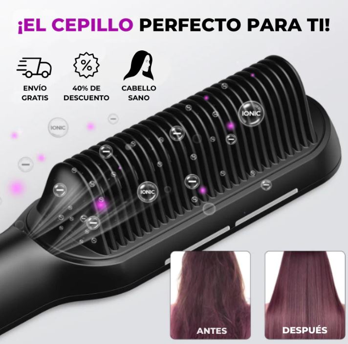Cepillo Alisador Rizador Multifuncional - Un solo producto que reemplaza todas tus herramientas y cuida tu cabello mientras te hace sentir segura y hermosa.”
